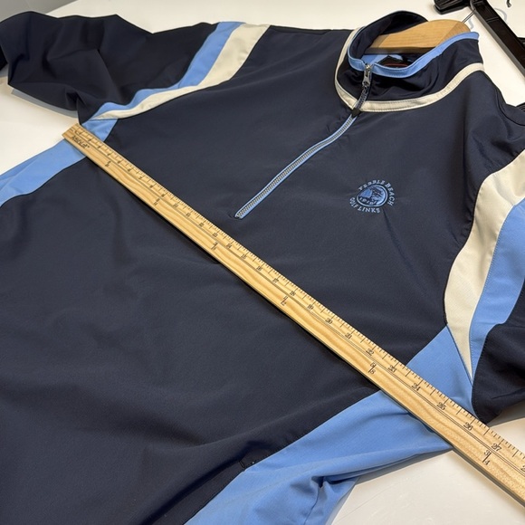 TEHAMA Blue Pebble Beach Golf Windbreaker Half-Zip Jacket Size XL - Picture 4 of 6